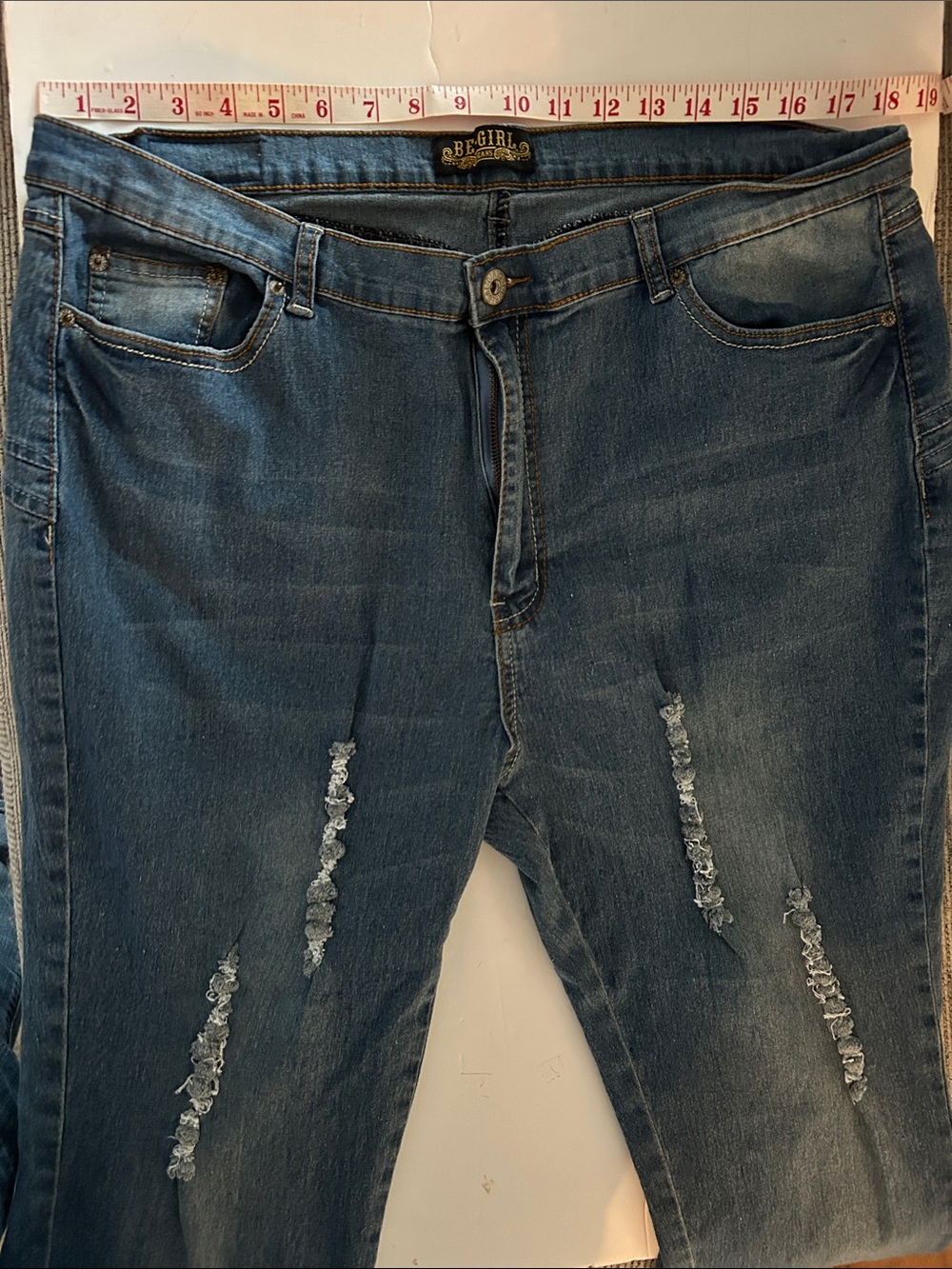 Be Girl Women’s Jeans embroidered back pockets gold tag size 22 plus size jeans - Picture 6 of 12